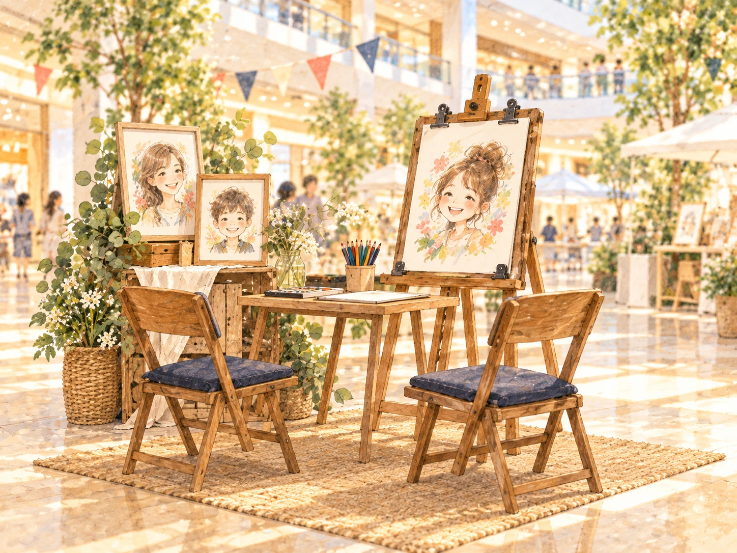 似顔絵イベントの依頼・準備チェックリストのイメージイラスト